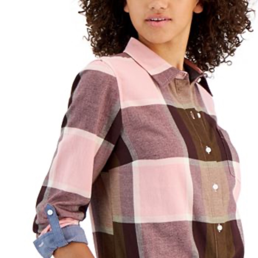 TOMMY HILLFIGER Women's Big City Flannel Shirt - Picture 3 of 3